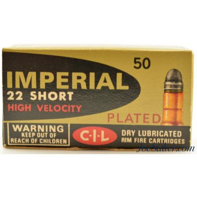 Excellent Imperial 22 Short Full Box Collector Ammo C-I-L Canada 