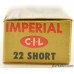 Excellent Imperial 22 Short Full Box Collector Ammo C-I-L Canada 