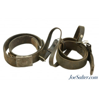 WWI and WWII German "GOTT MITT UNS" Belts w/ Buckle and Strap