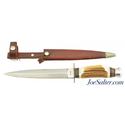 German Solingen Brooks Knife with Stag Grip