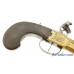 European Brass-Framed Flintlock Pistol With Snap Bayonet