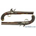 Lovely Pair of Flintlock Traveling Pistols by William Bond of London