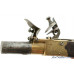 British Brass-Frame Flintlock Turn-Off Pistol by William Parker of London