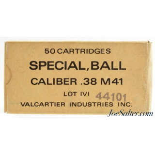  Vietnam War 38 Special Ammo M41 Special Ball Valcartier Industries Full Box