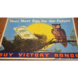WWII Victory Bonds "Nest Egg For The Future" Poster 