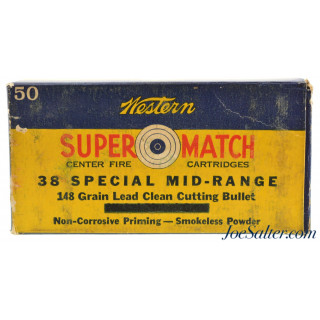  Western Super Match 38 Special Mid-Range Ammo Clean Cutting Bullet