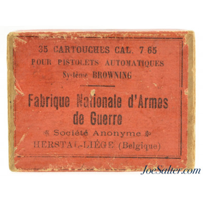 Vintage Fabrique Nationale Cal. 7.65 1922 Browning 35rnds