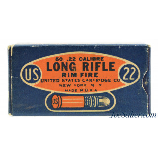 US Cartridge Co. 22 LR  Lesmok Blue & Orange 1926 NRA Target Issue Ammo