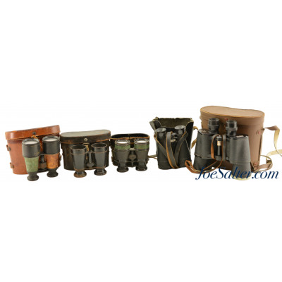 5 Pairs of Vintage Binoculars with cases