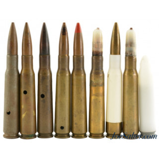  50 BMG Single Round Collection 9 Pieces WWII, Korea, Vietnam Etc.