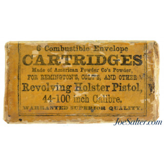 Sealed! 6 Combustible Envelope Cartridges 44-100 Colt