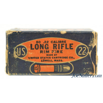 US Cartridge Company 22 LR Ammo NRA Issue Lowell Mass Full Box