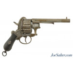Very Rare E. Lefaucheux 12 Shot Revolver 9mm Pin Fire Civil War Era Antique