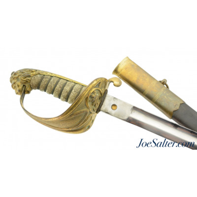  Late 19th Century Royal Navy Warrant Officer’s Lionhead Sword