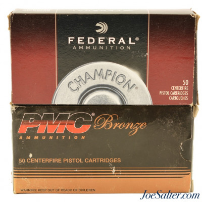 Lot of 45 ACP Ammunition 230 Grain FMJ Federal PMC 100 Rounds