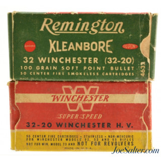 Vintage 32-20 Win. Remington and Winchester 92rnds