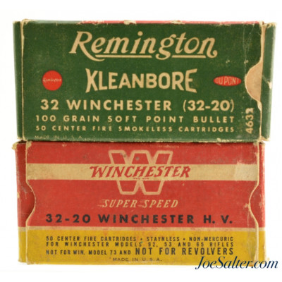 Vintage 32-20 Win. Remington and Winchester 92rnds