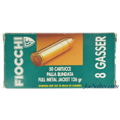 Fiocchi 8mm Gasser 126 grain FMJ 50rnds