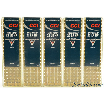 CCI Rimfire Mini-Mag 22 LR 36gr. HP Ammo 500 Rnds