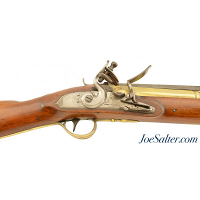 British Brass-Barreled Flintlock Blunderbuss With Bayonet by Parker