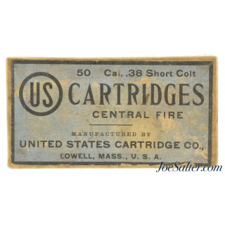Full Box US Cartridge Co. 38 Short Colt Ammo 50 Rds. Lowell, Mass