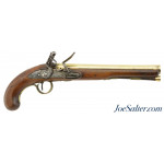 British Brass Barreled Flintlock American Trade Pistol by Ketland & Co.