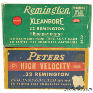 Ammo Lot Rem/Peters 32 Remington 2 Boxes 40 Rounds