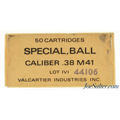  Vietnam War 38 Special Ammo M41 Special Ball Valcartier Industries Full Box