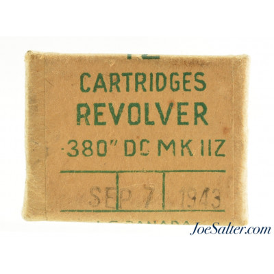  WWII Canadian 380 Revolver Ammo Packet MK IIZ 12 Rounds  Sealed! 