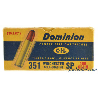 Full Box Dominion 351 Winchester Self Loading Ammo 180 Gr SP 10 Rds