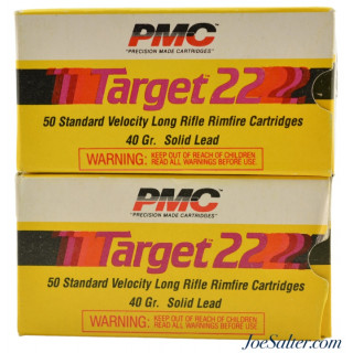 Vintage PMC Target 22 Standard velocity LR 40gr Solid 100 22E