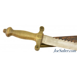  Swiss Model 1842 Pioneers Sawtooth Gladius Short Sword + Leather Scabbard