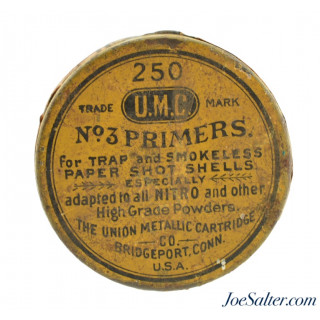  Scarce Full & Sealed! Paper Shot Shell No. 3 Primer Tin U.M.C. Co. 250 Count 