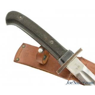 US WWII San Antonio Iron Works Fighting Knife/Scabbard "Patton"