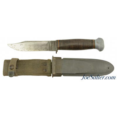 WWII USN MK1 Pal RH 35 W Fighting Knife with Scabbard 