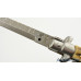 AB Italy 11" Swivel Bolster Auto Knife with Damascus Stag Limited Edition