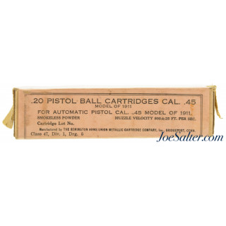 Sealed! WWI 45 ACP Ammo Packet Remington-UMC 