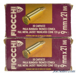 Fiocchi 9x21mm Ammo IMI 123gr. FMJ 100rnds