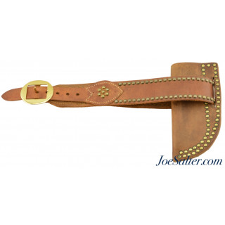 Traditional Contemporary Crow Tribe Brass Tack Knife Sheath and Belt