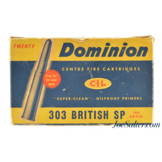 303 British Ammo Full Box C-I-L Dominion 180 Grain Soft-Point