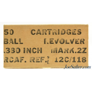  1950'S RCAF .380 Revolver Mark 2z Ammo 38/200 Full Box 50 Rounds