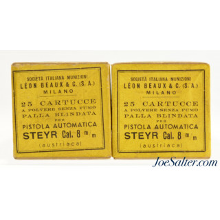 Vintage Leon Beaux & C 8mm Roth Steyr Ammo 36rnds