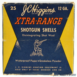 Excellent J.C. Higgins Sears XTRA-RANGE 12 Gauge Paper Shotgun Shells 24 Rds