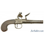 Very Nice British Flintlock Turn-Off Pistol by M&L Bourn