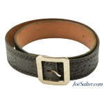 Vintage Arvo Ojala GH 35 Black Leather Belt
