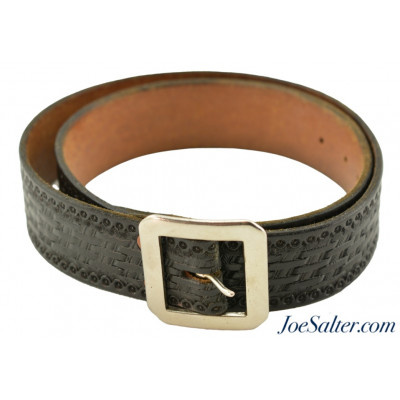 Vintage Arvo Ojala GH 35 Black Leather Belt