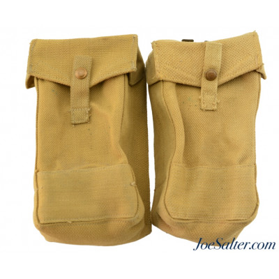 Canadian WWII P-37 Pattern Bren Ammunition Pouches Set of two. 