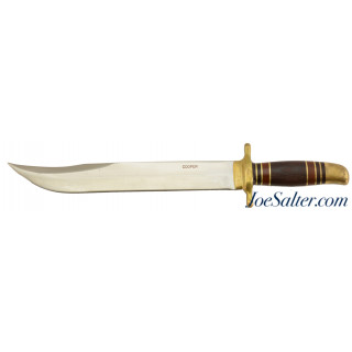 Rare John Nelson Cooper Custom Thorp Style Bowie Knife 1968-69 11 3/4"