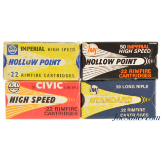  Australian Collector 22 Ammo IMI Imperial & ICI 4 Boxes Foreign Collector Cartridges