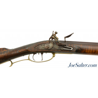 Beautiful Custom M. Compton Pennsylvania Flintlock Rifle 45 Caliber